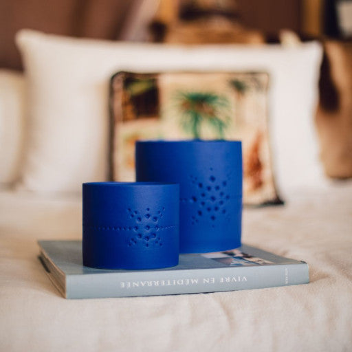 Bougie IZZA BLEU  - Senteur Mandarine Majorelle